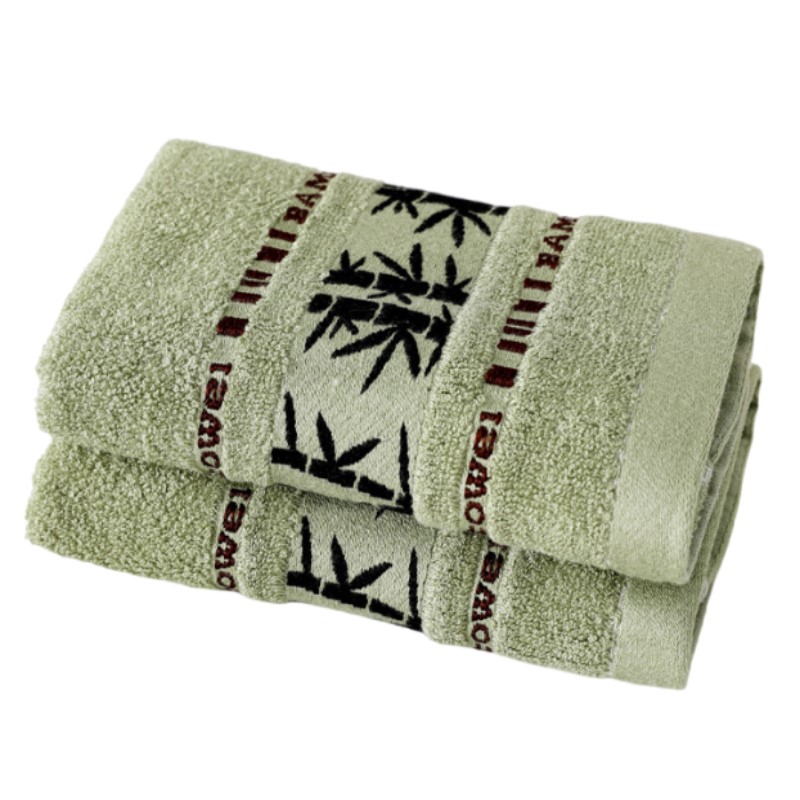 2 ชิ้นชุดผ้าขนหนูไม้ไผ่เส้นใยอ - Home Textiles Face Towel บทวิจารณ์และราคา