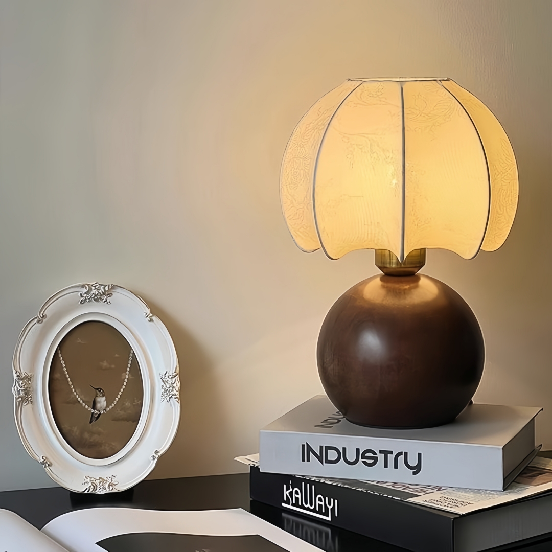 โคมไฟตั้งโต๊ะลายดอกไม้วินเทจ,  - Home Textile บทวิจารณ์และราคา